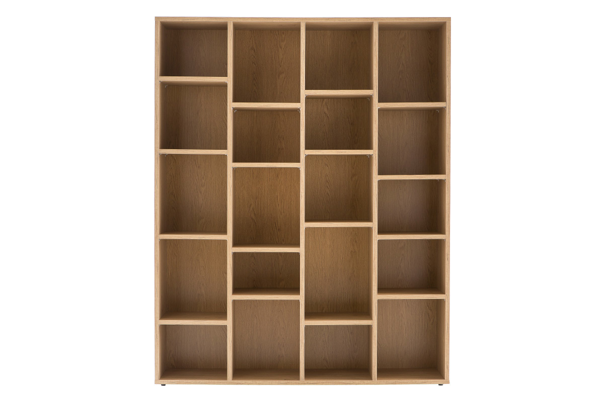 Biblioth�que design finition bois clair ch�ne L149 cm RYTHM
