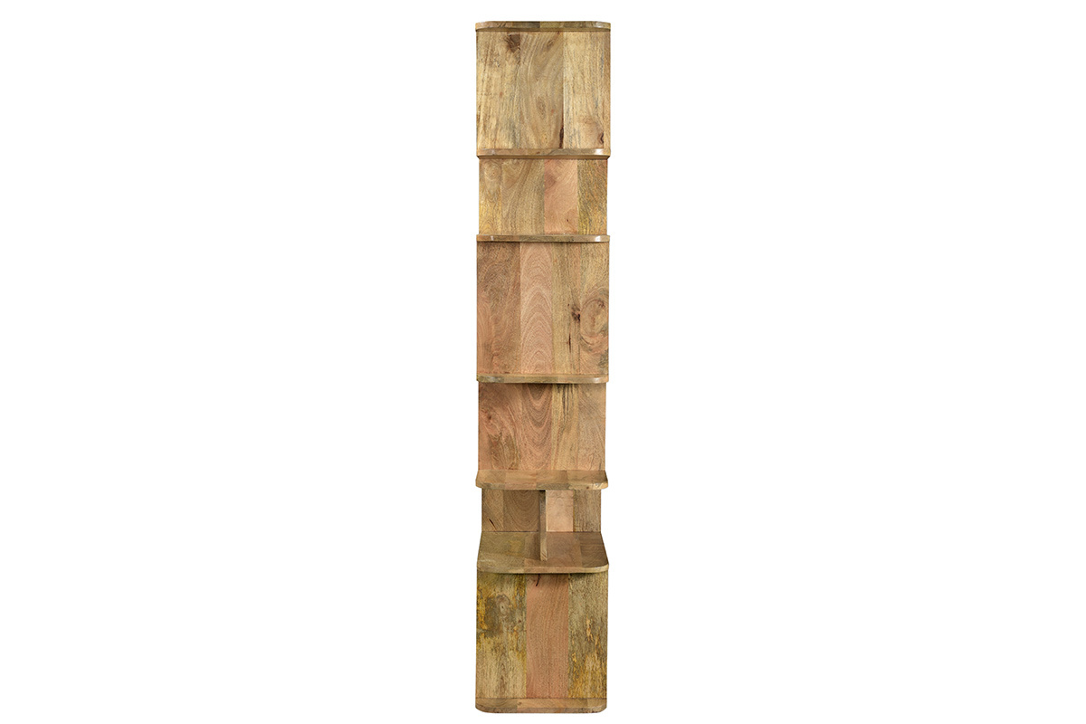 Biblioth�que en bois massif manguier RUPAH vue de profil.