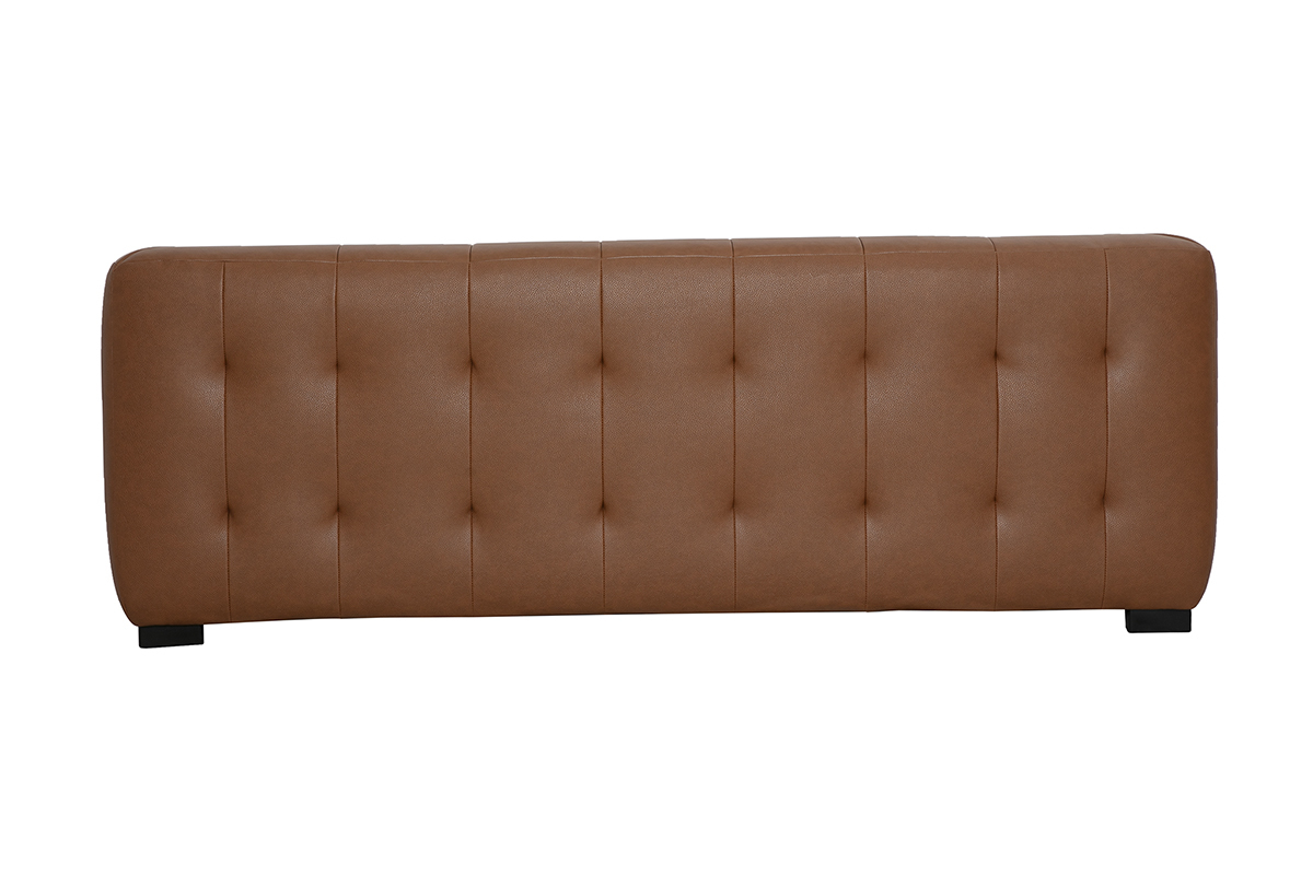 Vue de dos du canap� design 3 places en cuir marron CORTO.