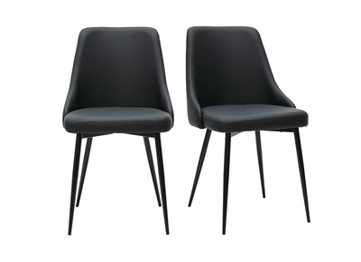 Chaises design noires (lot de 2) CULT