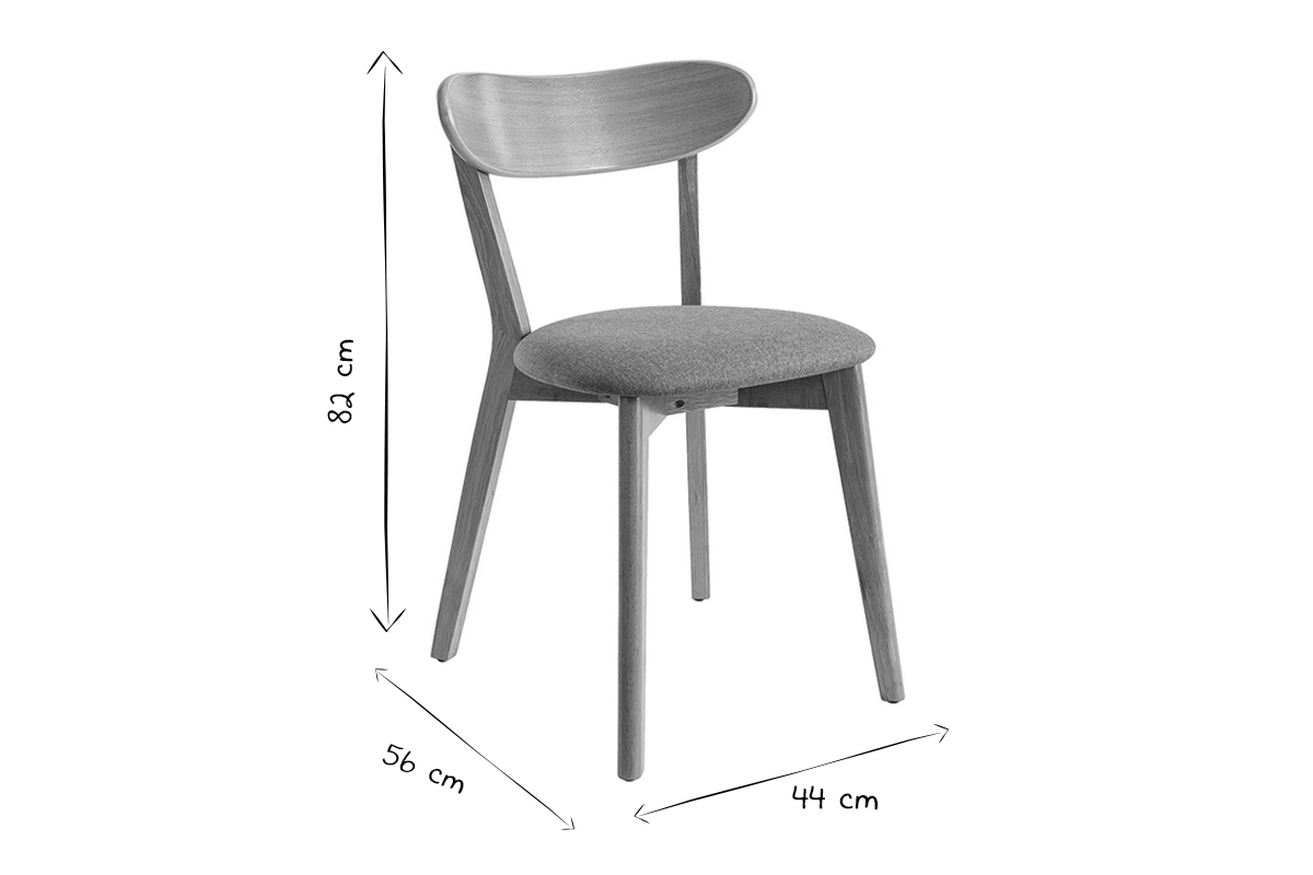 Chaises vintage en bois fonc� et noir (lot de 2) DOVE