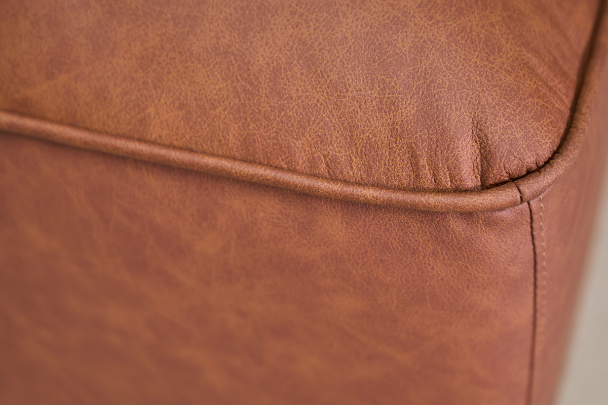 Module droit pour canap� en cuir marron FERGUS