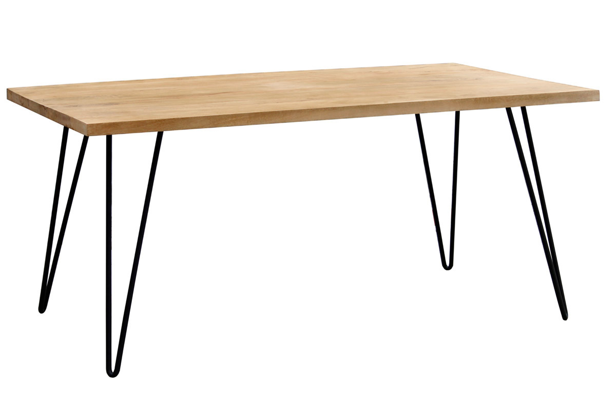 Table � manger en bois manguier massif L160 cm VIBES