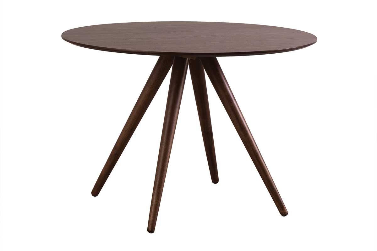 Table � manger ronde design noyer D106 cm WALFORD